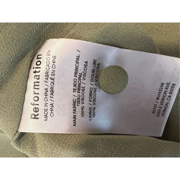 Reformation Women's Green Floral Print Mini Dress Size 6 NWOT T026 - Picture 6 of 7